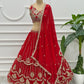 Faux Georgeet Sequins and Zari Embroidery Work Choli