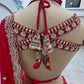 Faux Georgeet Sequins and Zari Embroidery Work Choli