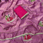 Fendy sattin two ton fully stitched Coding sequence embroidery saree