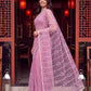 Bidds sequence pearls Embroidery Work saree