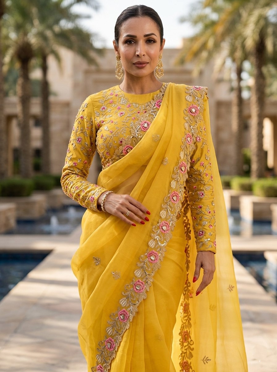 Suche jemanden für einen schönen Sari in der gleichen Farbe