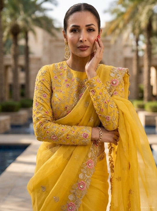 Party Wear Soft Chiffon Silk Saree