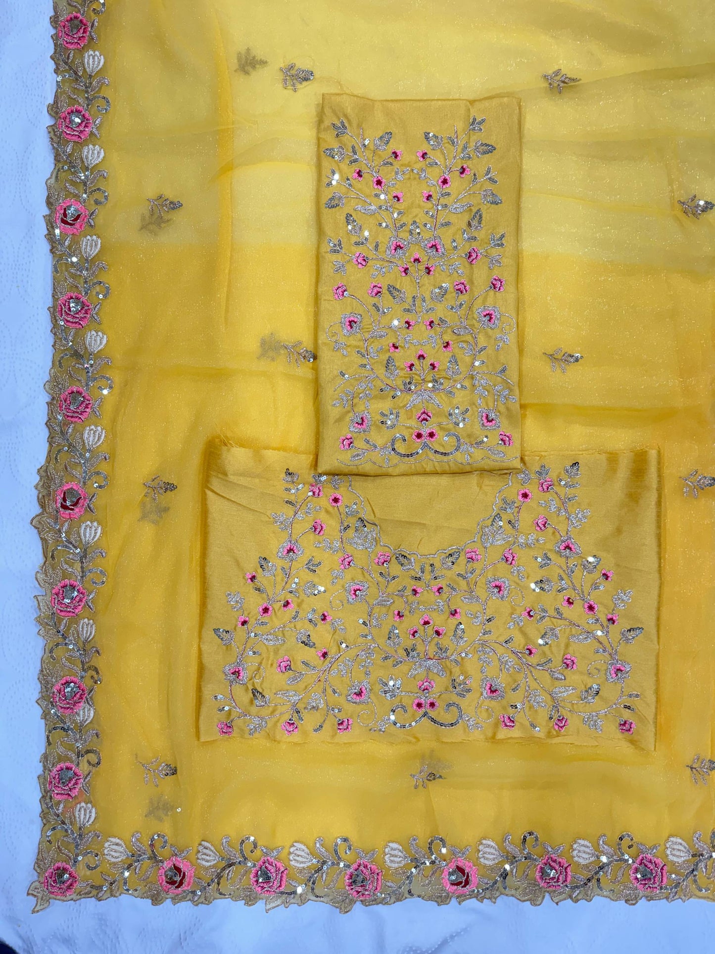 Suche jemanden für einen schönen Sari in der gleichen Farbe