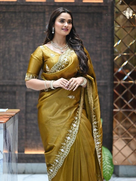 HEVY FANDY SATTIN SILK SAREE