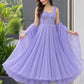 Faux Georgette fabric corset pattern Anarkali with Pretty Daimond detailing