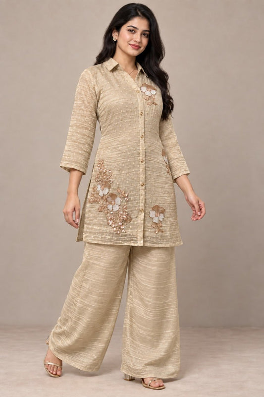 Salsa butti Heavy beads Work Co-Ords Set