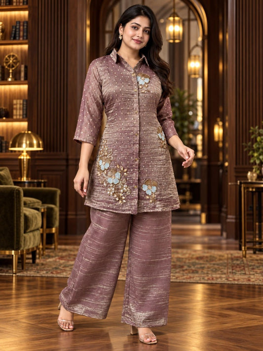 Salsa butti Heavy beads Work Co-Ords Set