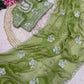Beautiful Sequence Brits C- pallu work along saree