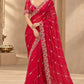 Designer Party Wear Fendy Satin Silk Saree