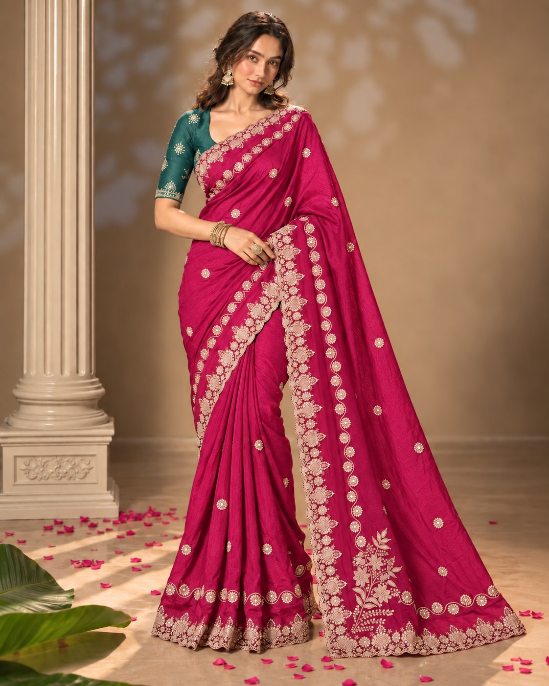 Party Wear Soft Pure chinon silk Saree
