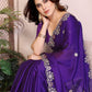 Party Wear Soft Shattin Chiffon Saree
