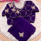 Beautiful khatli Brits work along with all over arco bodar saree