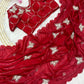 Beautiful khatli Brits work along with all over arco bodar saree