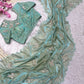 Beautiful khatli Brits work along with all over arco bodar saree