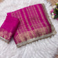 Sattin chiffon silk with beautiful घुंघरू in whole saree
