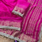 Sattin chiffon silk with beautiful घुंघरू in whole saree