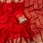 Sattin chiffon silk with beautiful घुंघरू in whole saree