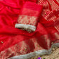 Sattin chiffon silk with beautiful घुंघरू in whole saree