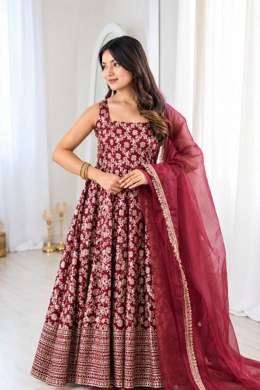 Presenting New Ready Made Gown Pant Dupatta Collection