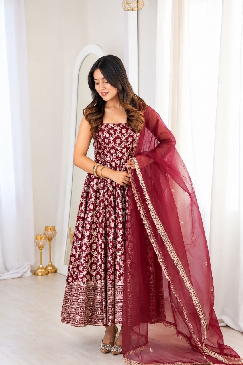 Presenting New Ready Made Gown Pant Dupatta Collection