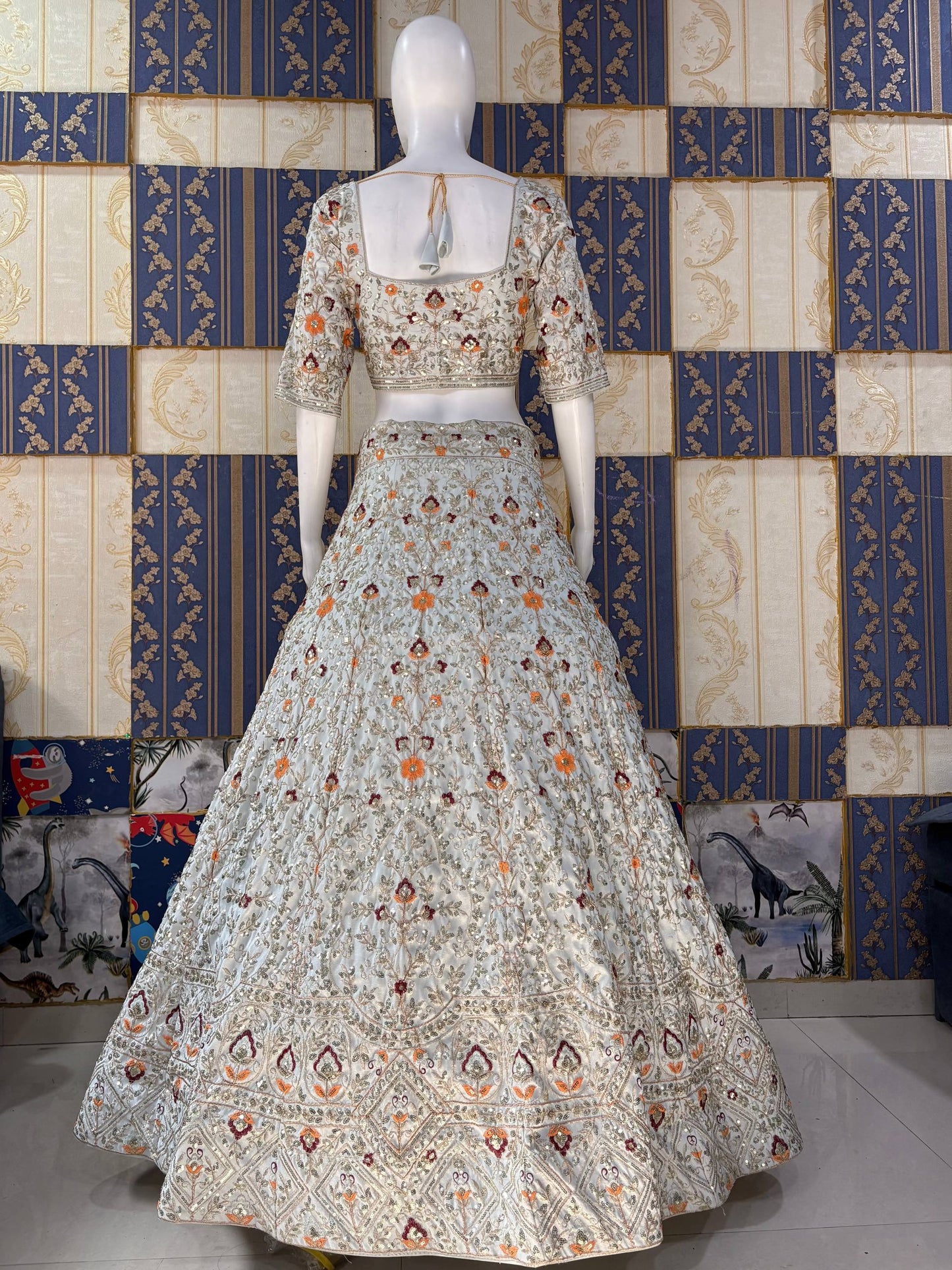 Launching 4 Meter Flared Premium Satin Silk Lehenga