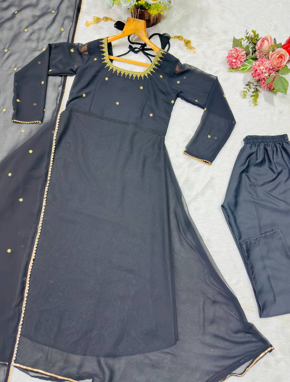 PREMIUM READYMADE Black Suit Set (3 PCS)