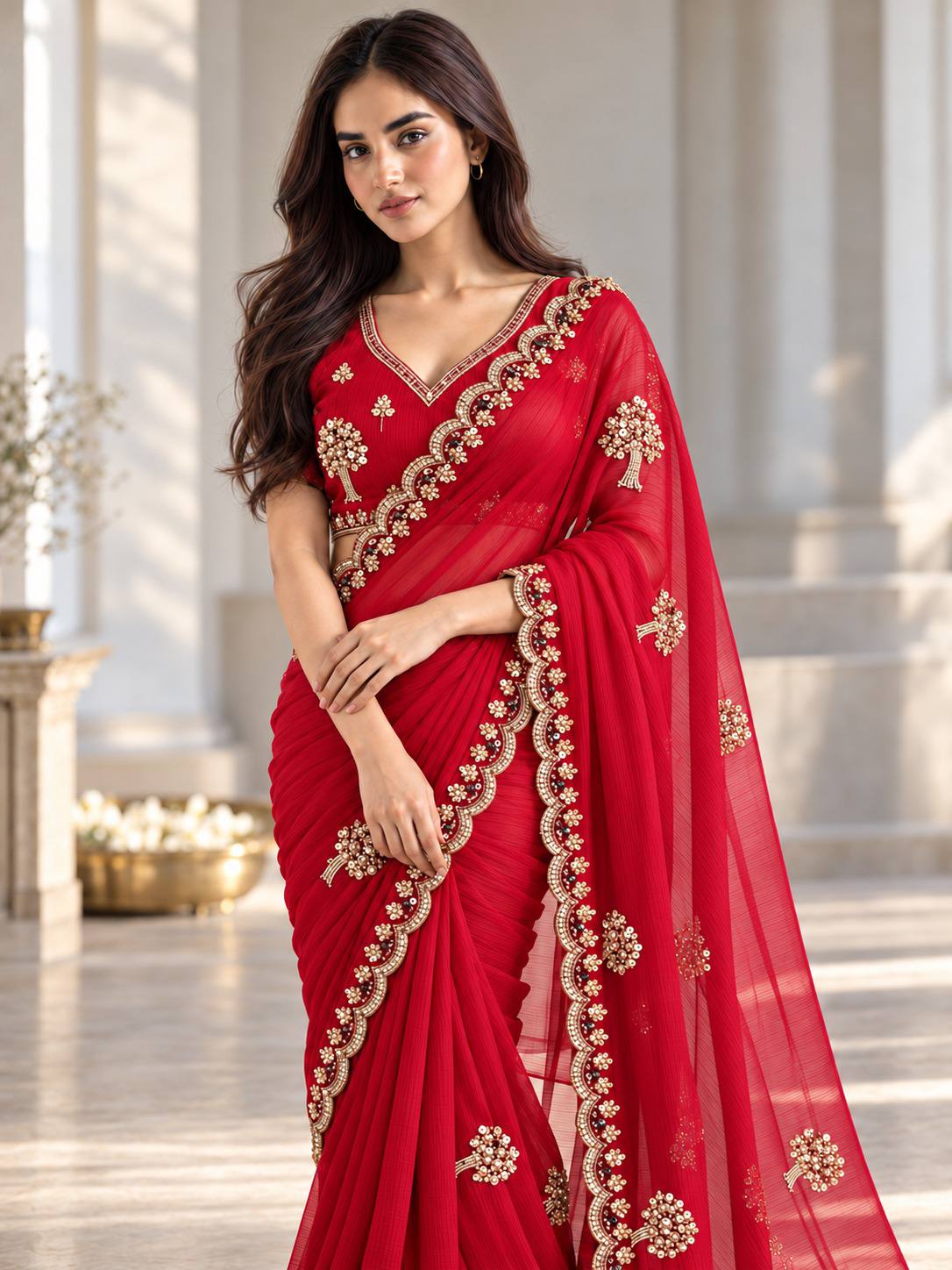 Je recherche quelqu'un pour ce magnifique sari de la même couleur