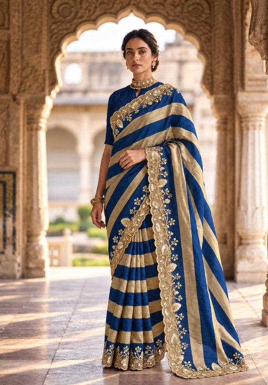 Designer Party Wear Salsa Silk Saree