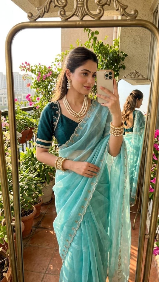 Very Soft nd Elegant Rich look Rimzim Silk Saree