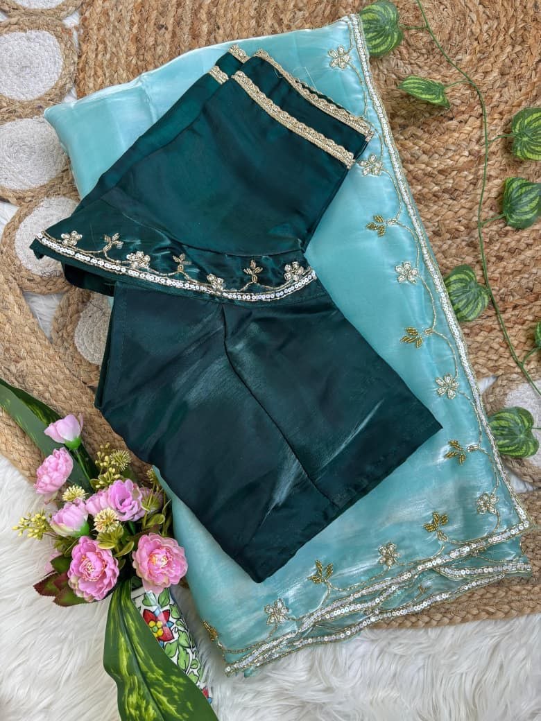 Very Soft nd Elegant Rich look Rimzim Silk Saree