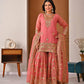 Launching New Designer Party Wear Look Top Sharara Plazzo and Dupatta