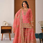 Launching New Designer Party Wear Look Top Sharara Plazzo and Dupatta