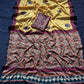 Semi Model Silk Ultra Soft With ajarakh Print Saree