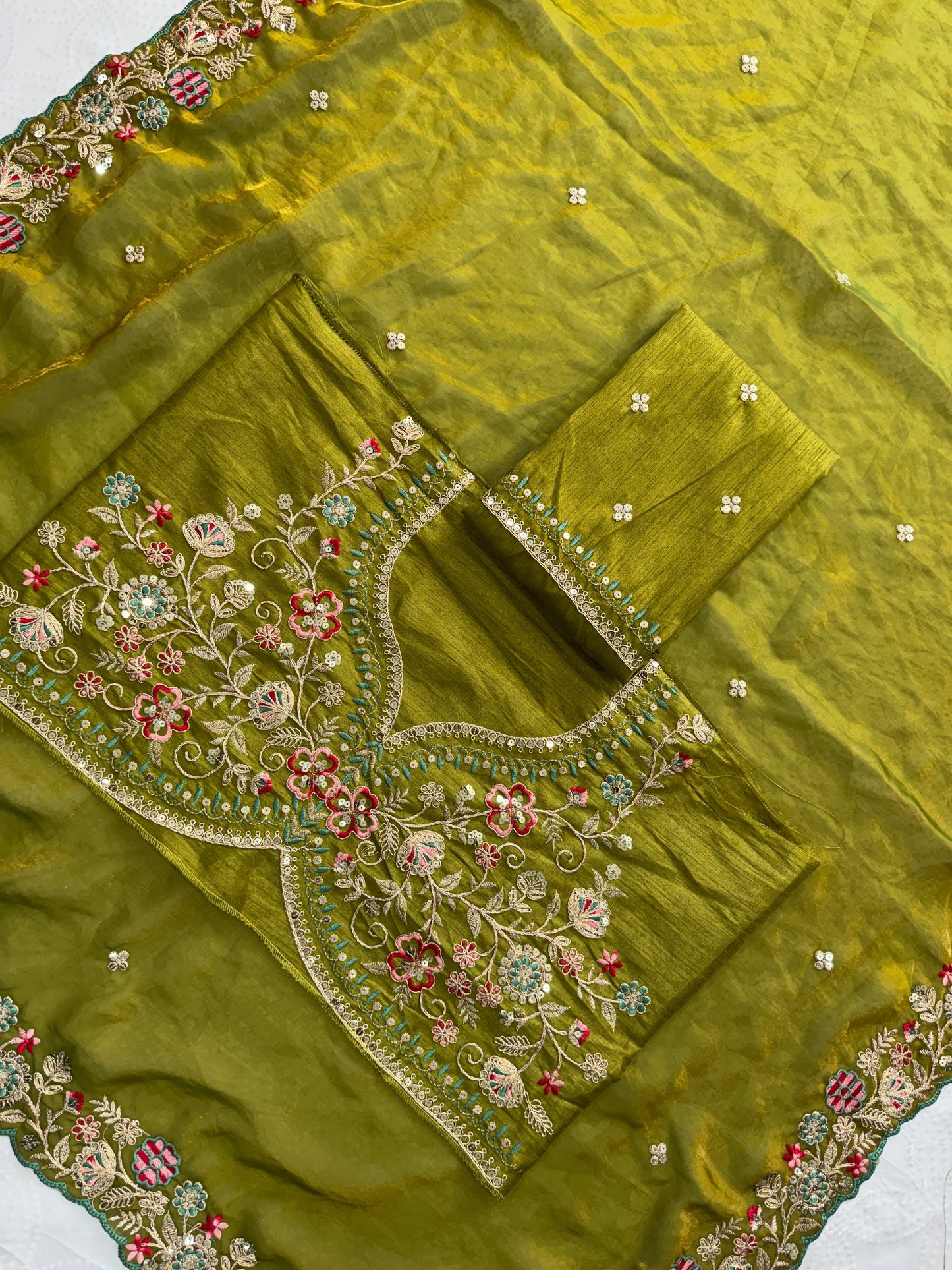 Party Wear Soft  Fendy Satin silk Saree