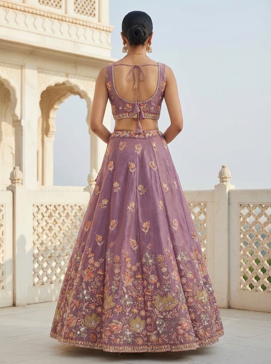 Fandy Zari Sequence & Embroidery Lehenga