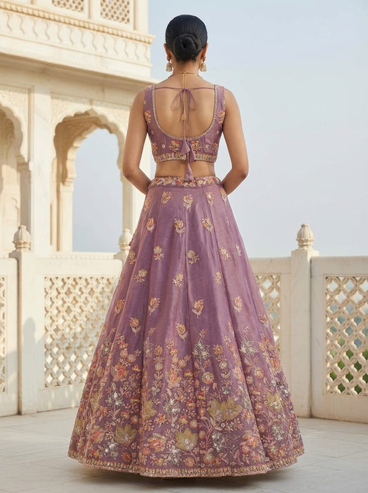 Fandy Zari Sequence & Embroidery Lehenga