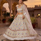 Launching 4 meter flared Fox Georgette Real Mirror and Frill Work Lehenga