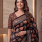 Intricately Ajrak Digital print saree