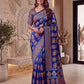Intricately Ajrak Digital print saree