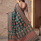 Intricately Ajrak Digital print saree