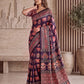 Intricately Ajrak Digital print saree