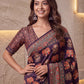 Intricately Ajrak Digital print saree