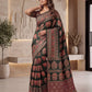 Intricately Ajrak Digital print saree