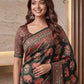 Intricately Ajrak Digital print saree