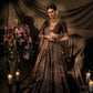 Thai silk lehenga with thread sequins & dori work Choli