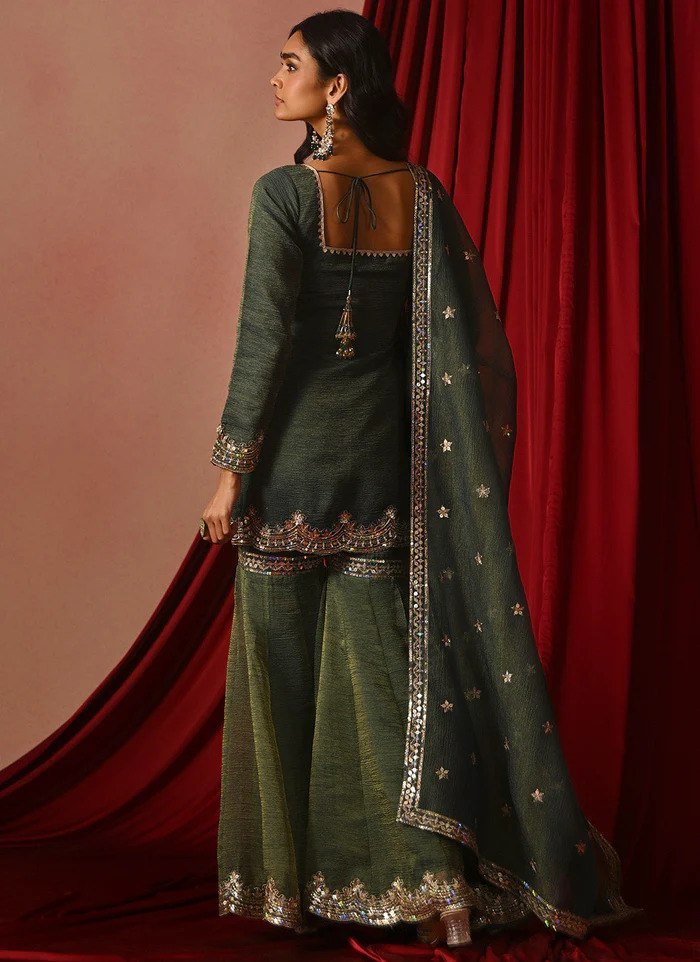 Silk Zari Sequence & Embroidery Work