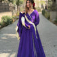 Premium Anarkali Purple Suit Set [3 PIS]