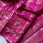 Superb Soft Tusser silk  fabric with zari chex fabric saree