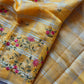 Superb Soft Tusser silk  fabric with zari chex fabric saree