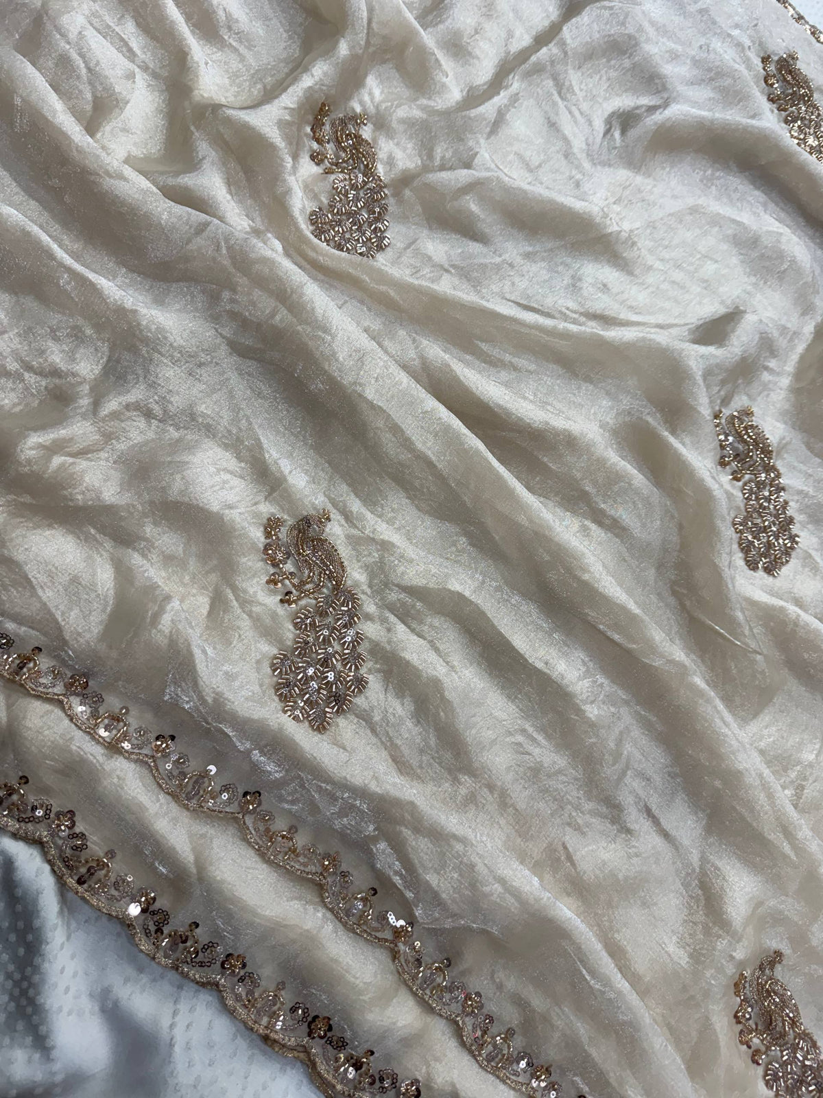 Designer Party Wear Fendy Satin Silk Saree
